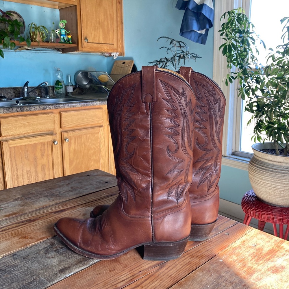 Vintage Hand-Crafted Cowboy Boots Size 9.5